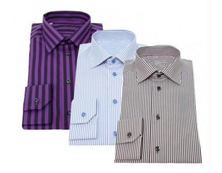  Men's Formal Striped Shirts (pack Of 3)